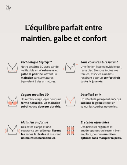 Soutien-gorge seconde peau – Décolleté V profond